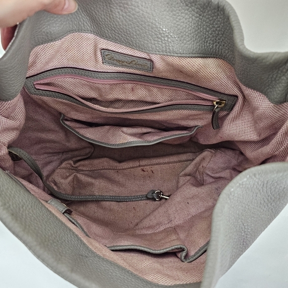 Dooney & Bourke Pebble Grain Logo Lock Sac in color gray - Picture 12 of 16
